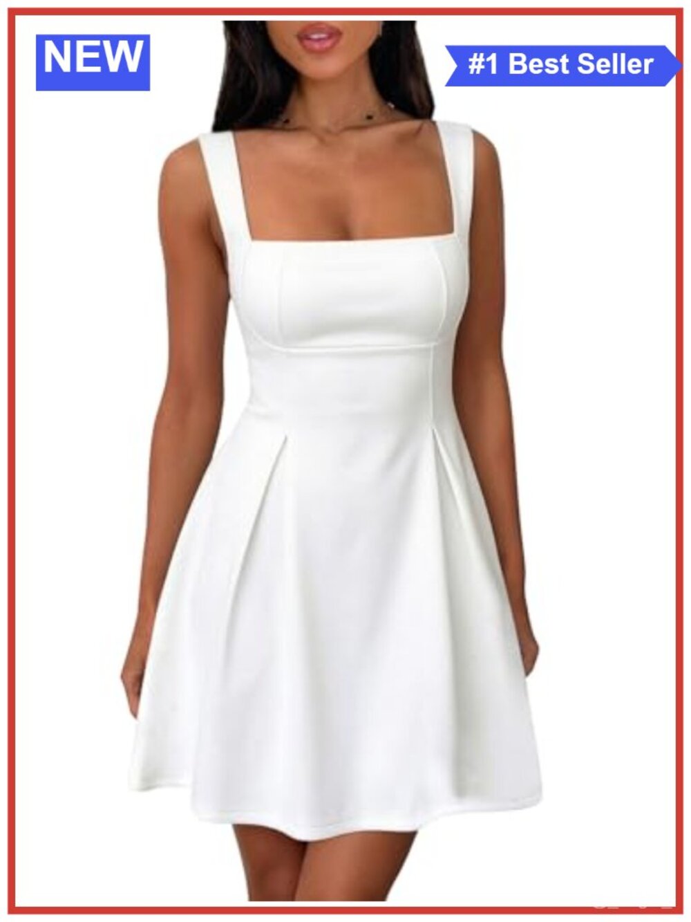 Square Neck Backless Mini Dress A-Line Bow Tie Party